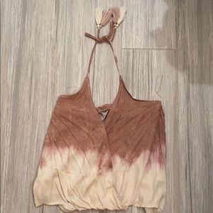 White&pink Halter top